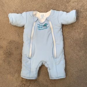 Blue Baby Merlin Magic Sleepsuit, large (6-9)